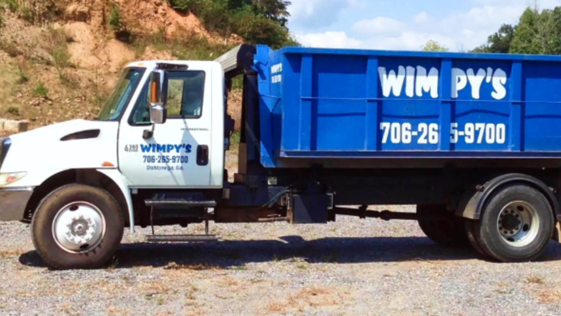 wimpys dump truck parked